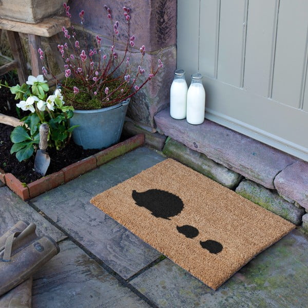 Fußmatte aus Kokosfasern, 40 × 60 cm Hedgehog Family - Artsy Doormats-image-4