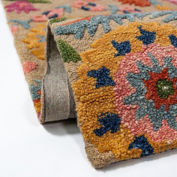 Handgewebter Wollteppich, 160 × 230 cm Amira Floral - Flair Rugs-image-4