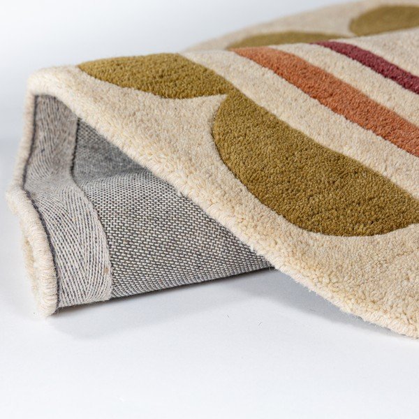 Handgewebter runder Wollteppich in Naturfarbe, Ø 120 cm Lois - Flair Rugs-image-4