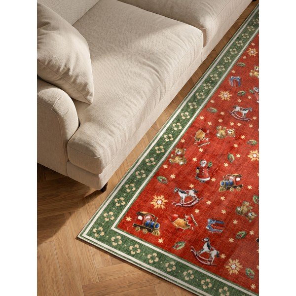 Roter/grüner Teppich mit Weihnachtsmotiv, 160 × 230 cm Toy's Delight Nostalgic Noel Red Green - Villeroy&Boch-image-2