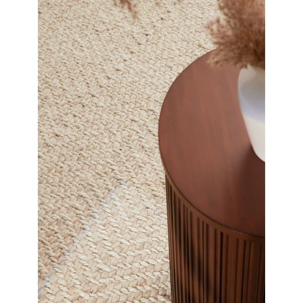Cremefarbener/elfenbeinfarbener, handgewebter Teppich mit Wollanteil, 160 × 230 cm Majoli - Elle Decoration-image-3