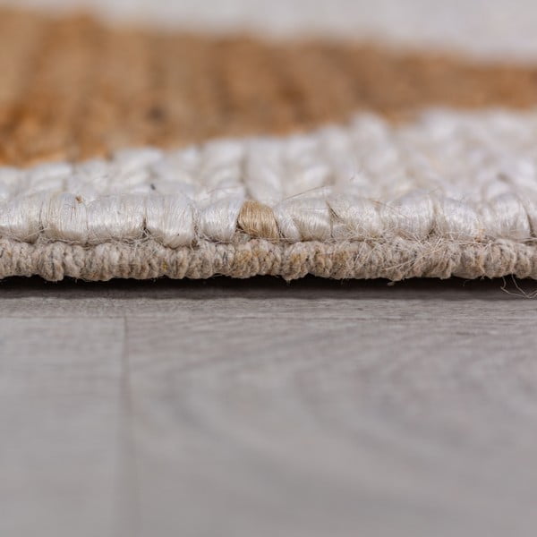 Weißer/naturfarbener, handgewebter Teppich mit Juteanteil, 120 × 170 cm Effie Diamond - Flair Rugs-image-4