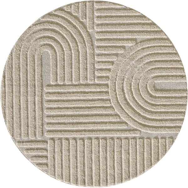 Beiger runder Teppich, Ø 80 cm Art 1121 - Ayyildiz Carpets