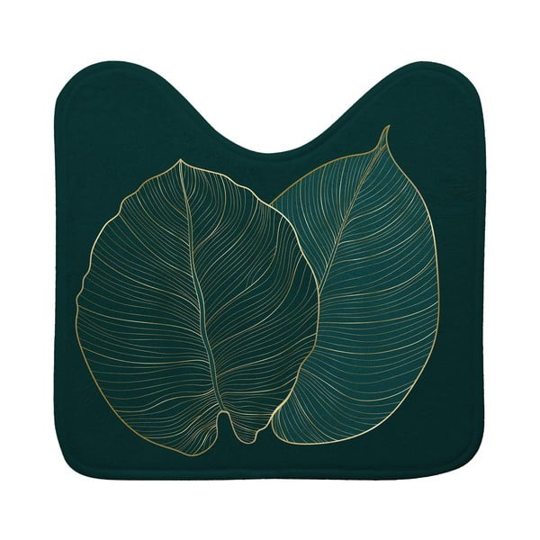 Dunkelgrüner Badezimmerteppich für das WC, 45 x 45 cm Jade - douceur d'intérieur