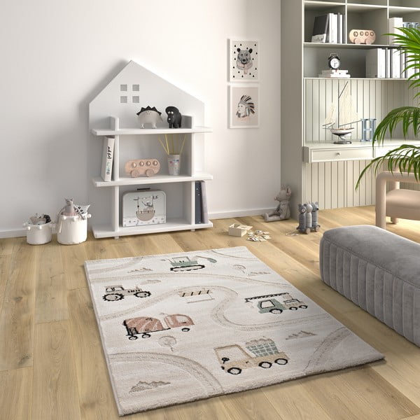 Beiger Spielteppich für Kinder, 120 x 170 cm Clown - Universal-image-1