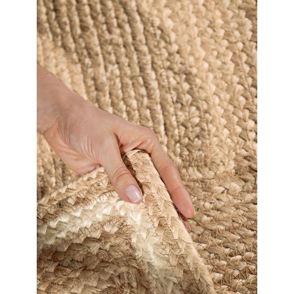 Cremefarben/in Naturfarbe, beidseitig nutzbar/handgewebter Jute-Teppich, 200 x 300 cm Looma - Hanse Home-image-4