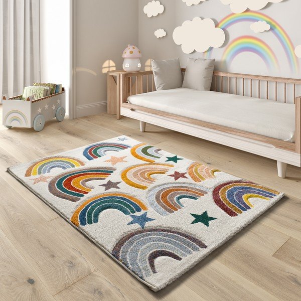 Cremefarbener Kinderteppich 120 x 170 cm Balloon - Universal-image-1
