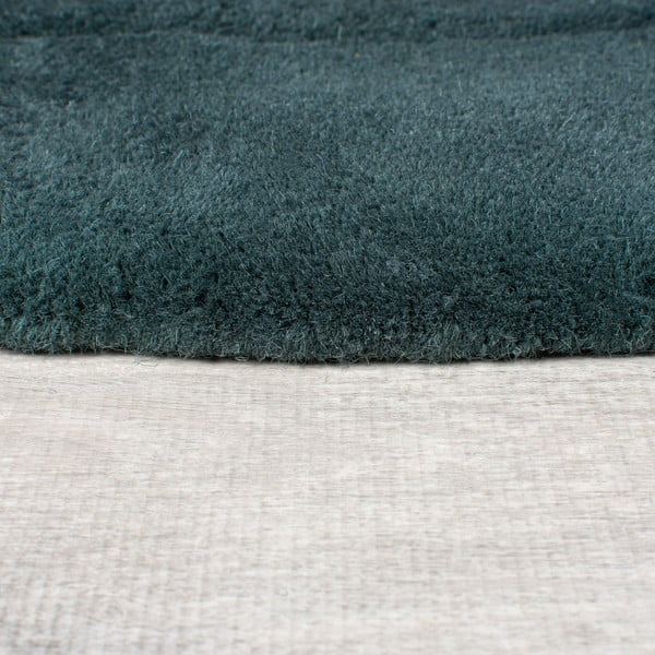 Grün-blauer, handgewebter runder Wollteppich, Ø 160 cm Shard Teal - Flair Rugs-image-4