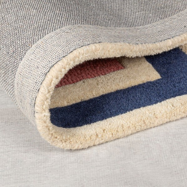 Handgewebter Wollteppich, 160 × 230 cm Retro Blocks - Flair Rugs-image-2