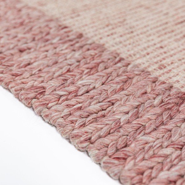 Hellrosa, handgewebter Teppich mit Wollanteil, 160 × 230 cm Rue - Flair Rugs-image-4