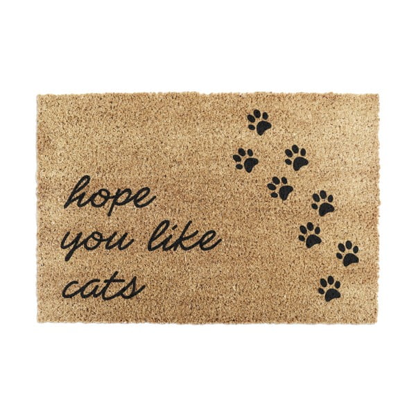 Fußmatte aus Kokosfasern, 40 x 60 cm Hope You Like Cats - Artsy Doormats