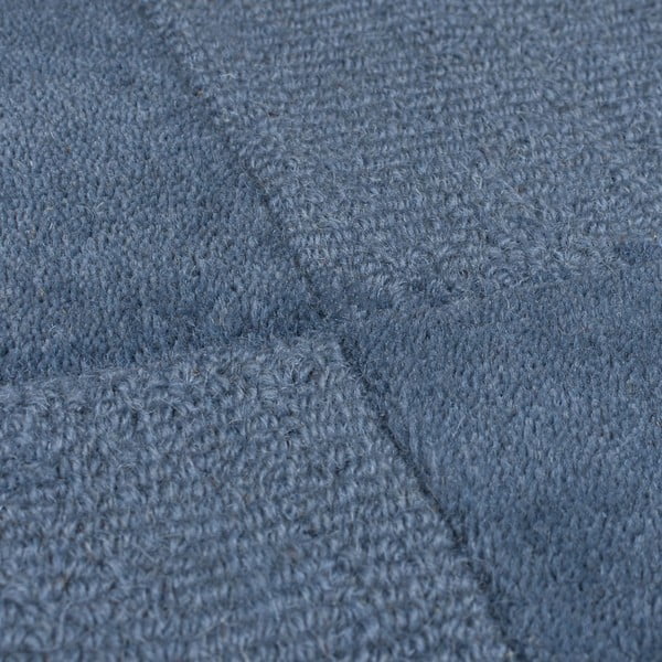 Dunkelblauer, handgewebter Wollteppich, 200 × 290 cm Checkerboard - Flair Rugs-image-3