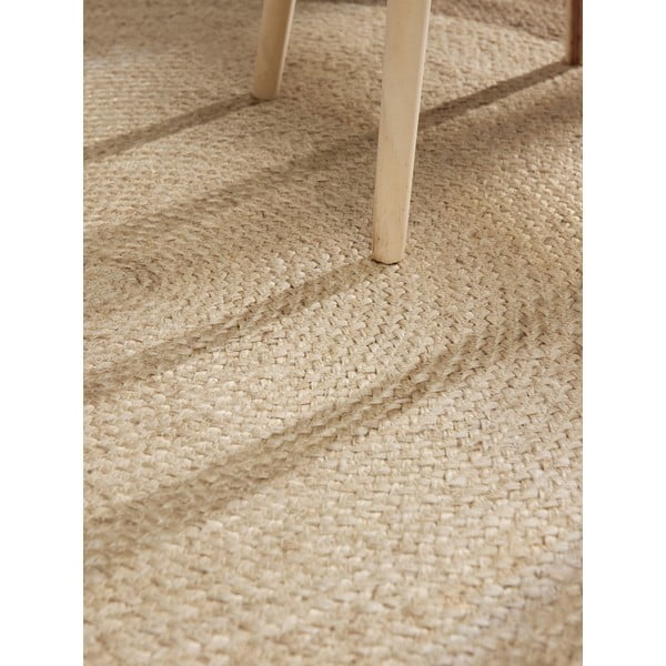 Doppelseitiger, handgewebter runder Jute-Teppich in Graubeige, Ø 120 cm Looma Greige - Hanse Home-image-4