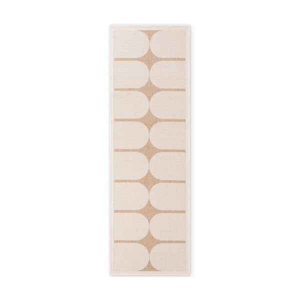 Laufmatte für drinnen und draußen in Beige und Elfenbein, 80 x 250 cm Duet Bowen - Hanse Home