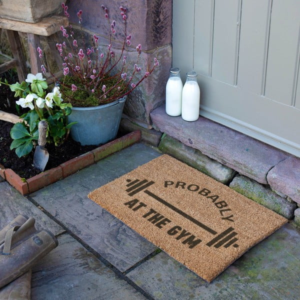 Fußmatte aus Kokosfasern, 40 x 60 cm Probably At The Gym - Artsy Doormats-image-3