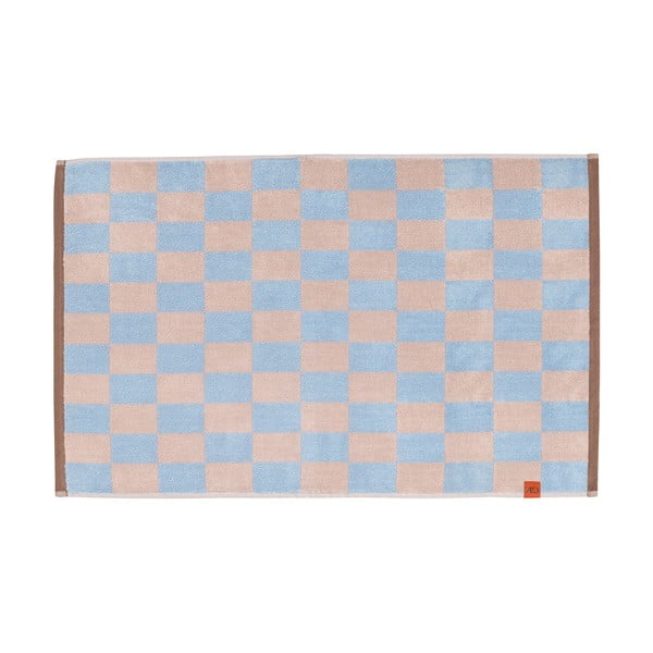 Blau-rosa Badezimmerteppich aus Bio-Baumwolle, 50 x 80 cm Retro - Mette Ditmer Denmark