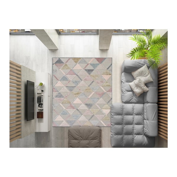 Grauer Teppich 60x110 cm Margot Triangle – Universal-image-2