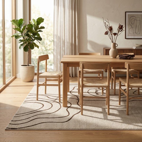 Beiger Teppich 120 x 170 cm Pulse - ESTE-image-1