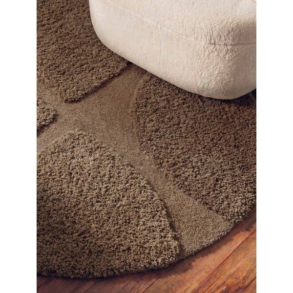 Brauner, handgewebter runder Teppich, Durchmesser 200 cm Lambeth Jasper - Ted Baker-image-3