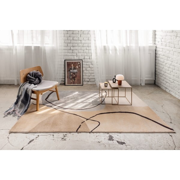 Beiger Teppich 160 × 230 cm Abstracta - Universal-image-1