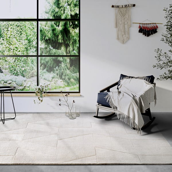 Cremefarbener, handgewebter Wollteppich, 190 × 280 cm Ursule - Villeroy&Boch-image-1