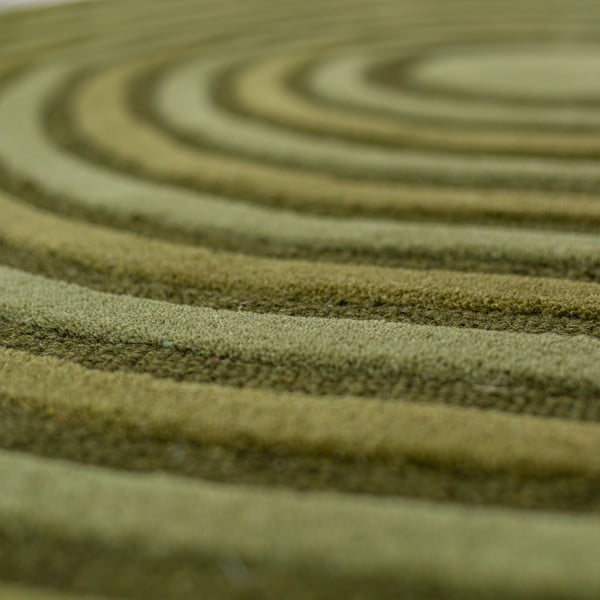 Grüner, handgewebter Wollteppich, 200 × 290 cm Conway Retro - Flair Rugs-image-2