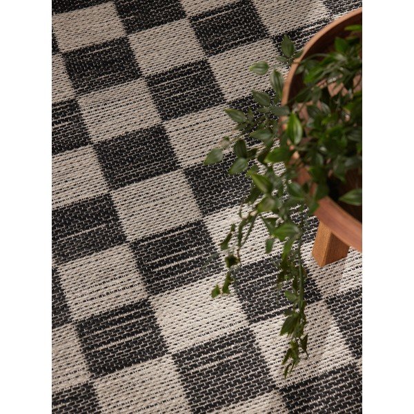 Schwarz/cremefarbener, beidseitig nutzbarer, handgewebter Teppich mit Juteanteil, 160 x 230 cm Rex - Hanse Home-image-3
