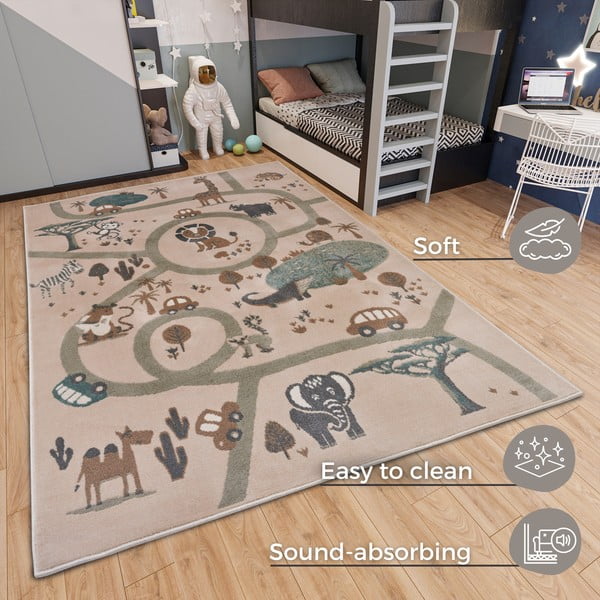 Beiger Kinderteppich 120 x 170 cm Animal Park - Hanse Home-image-4
