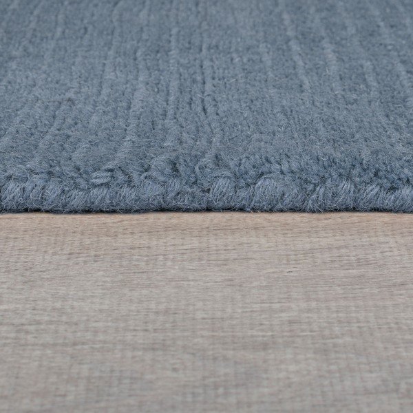 Dunkelblauer, handgewebter Wollteppich, 160 × 230 cm Textured Wool Border - Flair Rugs-image-2