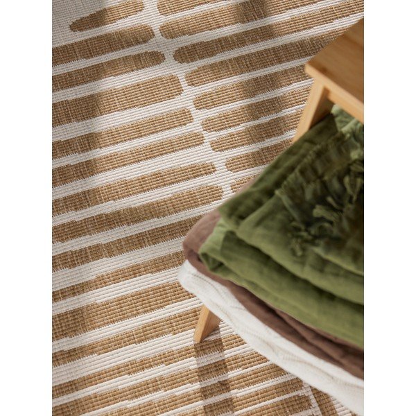 Cremefarben/in Naturfarbe, runder Teppich für den Innen- und Außenbereich, Durchmesser 200 cm Haringey Bounds - Ted Baker-image-2