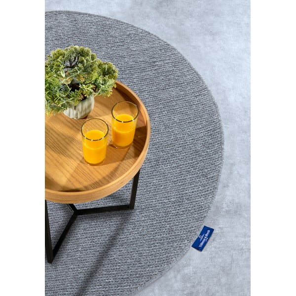 Grauer, handgewebter, runder Wollteppich, Ø 200 cm Francois - Villeroy&Boch-image-2