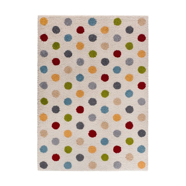 Cremefarbener Teppich 80 × 150 cm Norge Dots - Universal