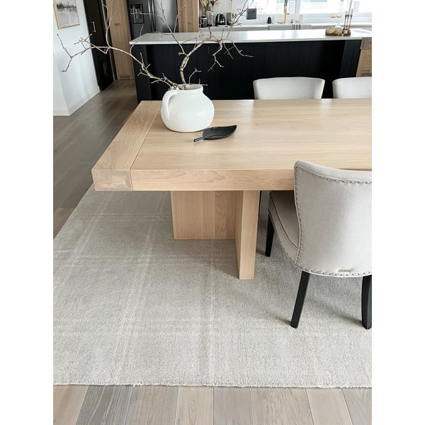 Cremefarbener Wollteppich, 200 × 300 cm Calisia M Grid Prime - Agnella-image-2