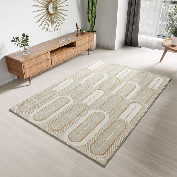 Cremefarbener Teppich 200 × 290 cm Flora - Universal-image-1