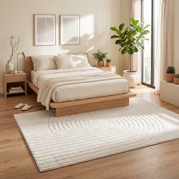 Cremefarbener Teppich 200x290 cm Solace – ESTE-image-4