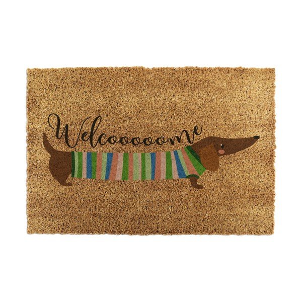 Fußmatte aus Kokosfasern, 40 x 60 cm Welcome Sausage Dog - Artsy Doormats