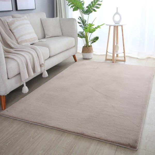 Beiger, waschbarer Teppich, 60 × 110 cm Pouffy - Ayyildiz Carpets-image-1