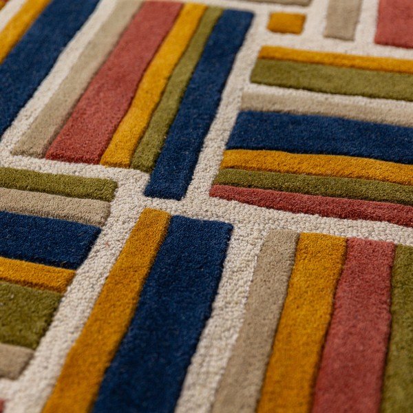 Handgewebter Wollteppich, 160 × 230 cm Lattice Shaped - Flair Rugs-image-3