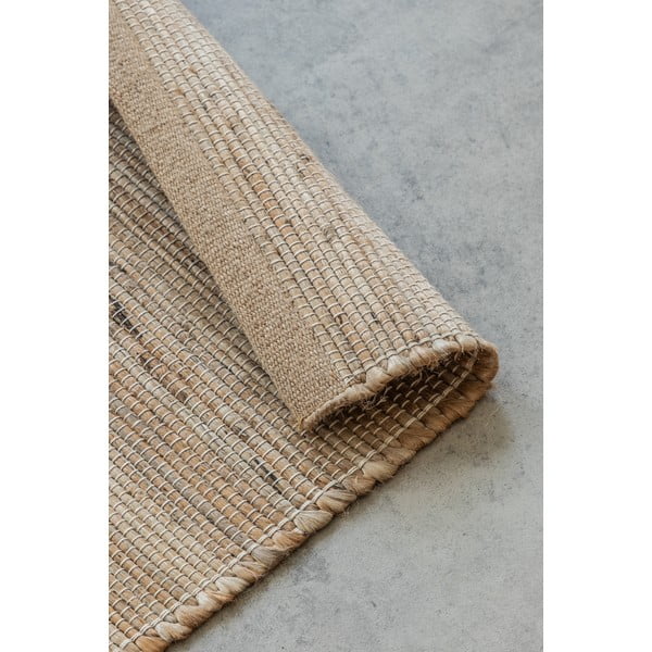 Beiger, beidseitig nutzbarer, handgewebter Läufer mit Jute-Anteil, 80 x 200 cm Handloom - Hanse Home-image-4