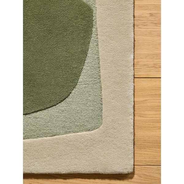 Grüner/beige handgewebter Teppich 120x170 cm Kinney – MADE-image-4