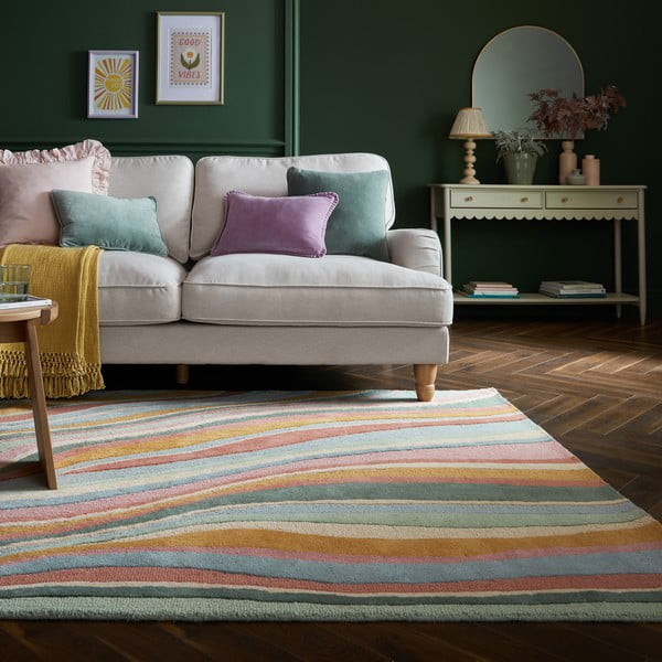 Handgewebter Wollteppich, 120 × 170 cm Abstract Flow - Flair Rugs-image-1