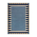 Blauer, handgewebter Wollteppich, 200 × 290 cm Kai Wool Border - Flair Rugs