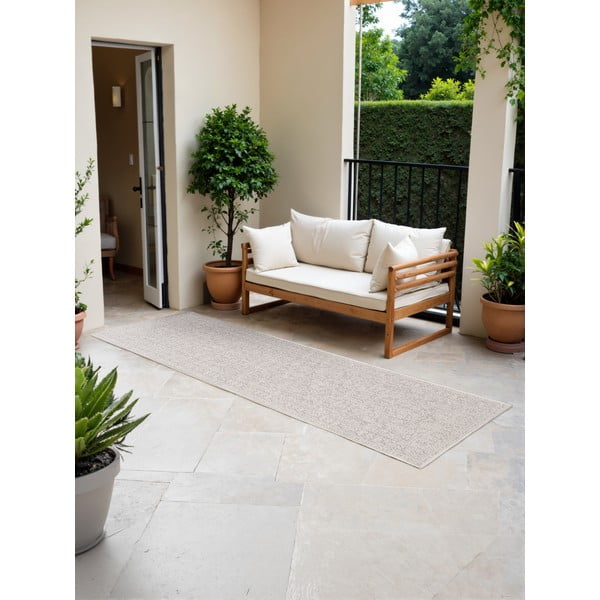 Laufmatte für drinnen und draußen in Grau und Elfenbein, 80 x 250 cm Duet Kona - Hanse Home-image-1