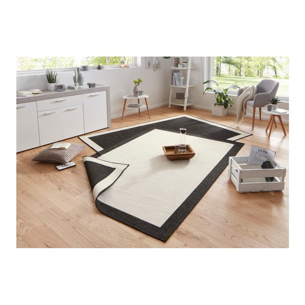 Schwarzer/beige Teppich für Innen- und Außenbereiche 120x170 cm Panama – Hanse Home-image-1