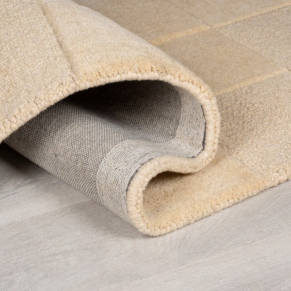Beiger Wollteppich, 120 × 170 cm Checkerboard - Flair Rugs-image-2