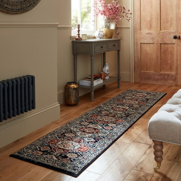 Dunkelblauer Läufer, 66 x 300 cm Gillingham - Flair Rugs-image-1