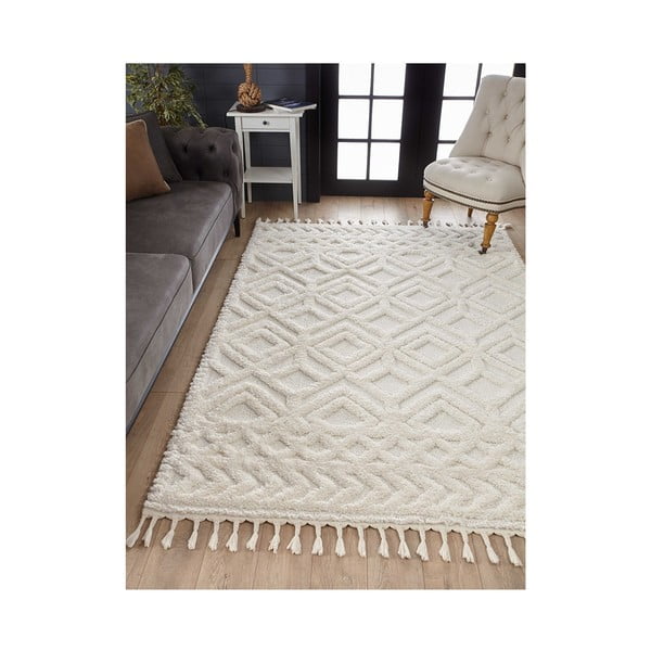 Beiger Teppich 150 × 80 cm Shaggy - Mila Home-image-1