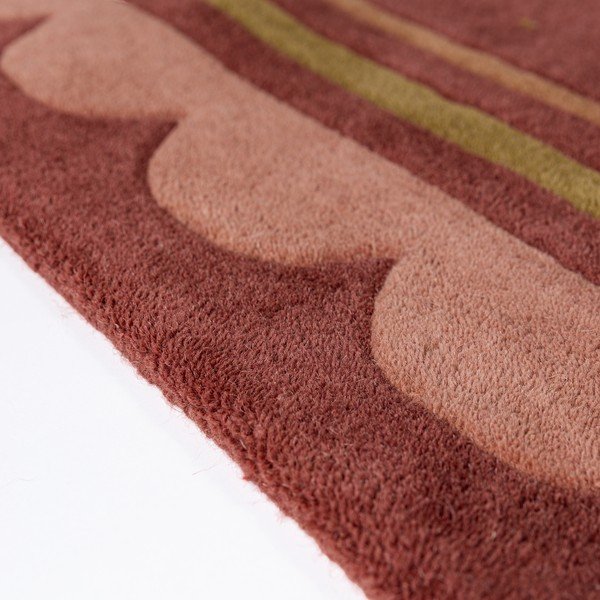 Weinroter, handgewebter Wollläufer, 80 x 230 cm Lois - Flair Rugs-image-3