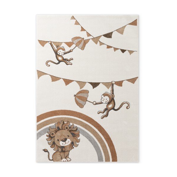 Cremefarbener Kinderteppich 160 x 230 cm Roar like a Lion Rainbow Party - Villeroy&Boch
