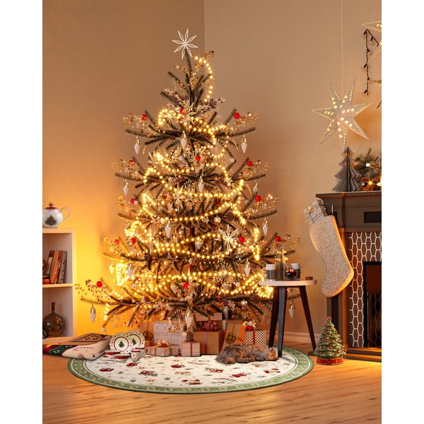 Grüner, runder Teppich mit Weihnachtsmotiv und Baumwollanteil, Durchmesser 160 cm Toy's Delight Green Christmas - Villeroy&Boch-image-1